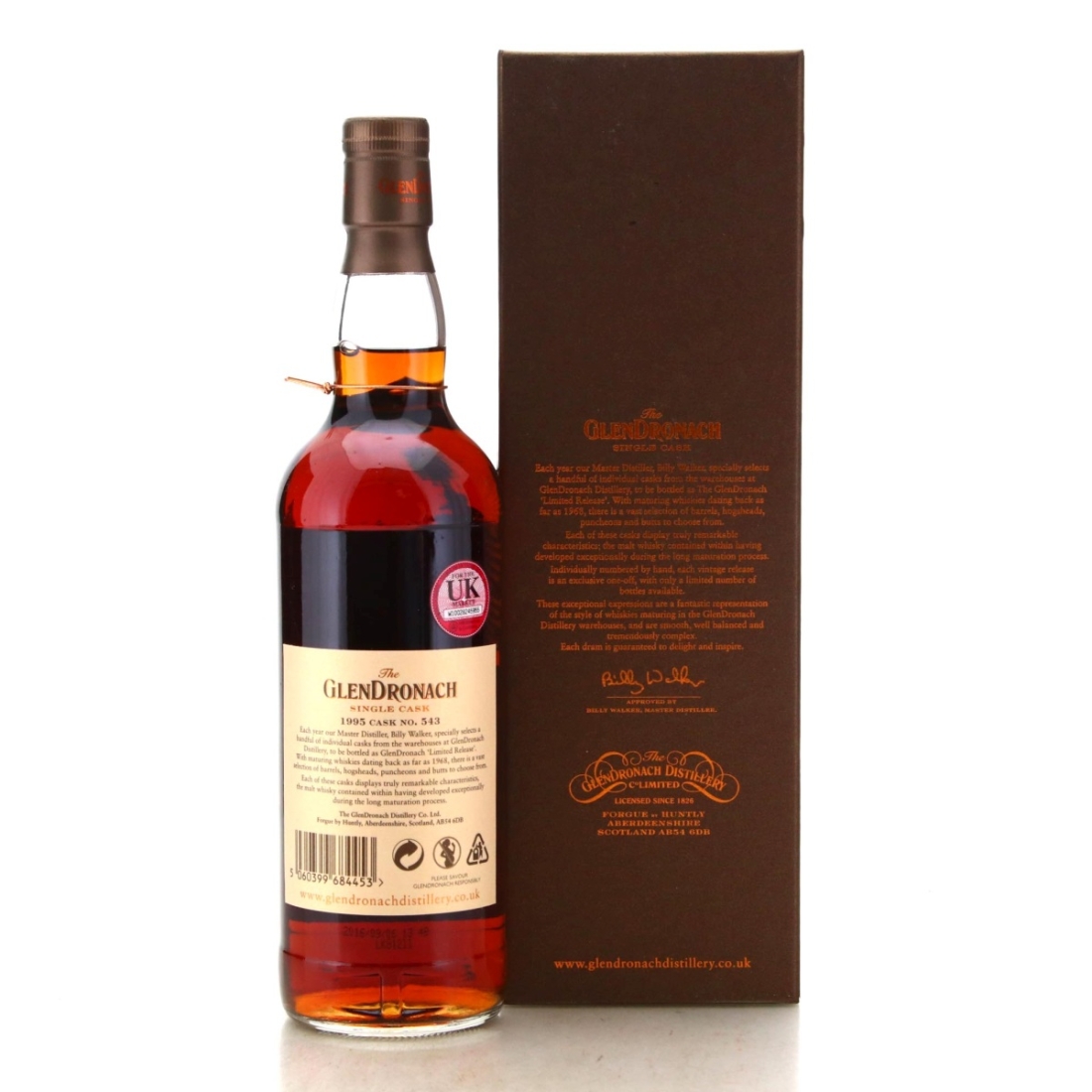 Image for Glendronach 1995 Single Cask 20 Year Old #543 - Batch 14
