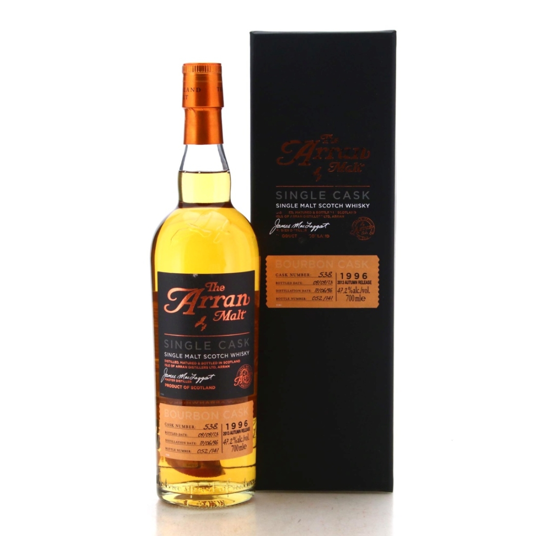 Image for Arran 1996 Single Cask Bourbon Cask - 2013 Autumn Release