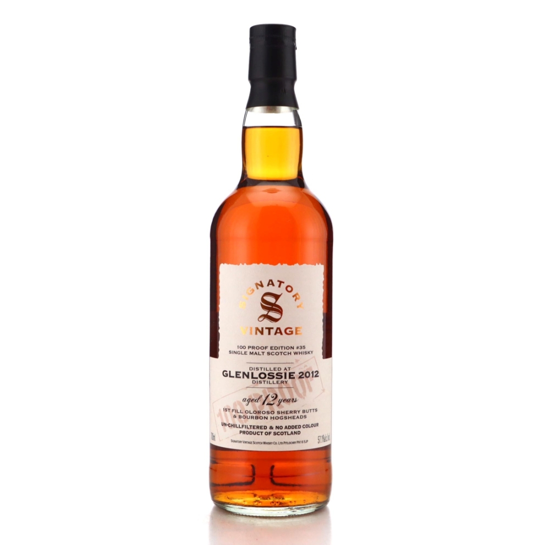 Image for Glenlossie 2012 100 Proof Edition 12 Year Old #35