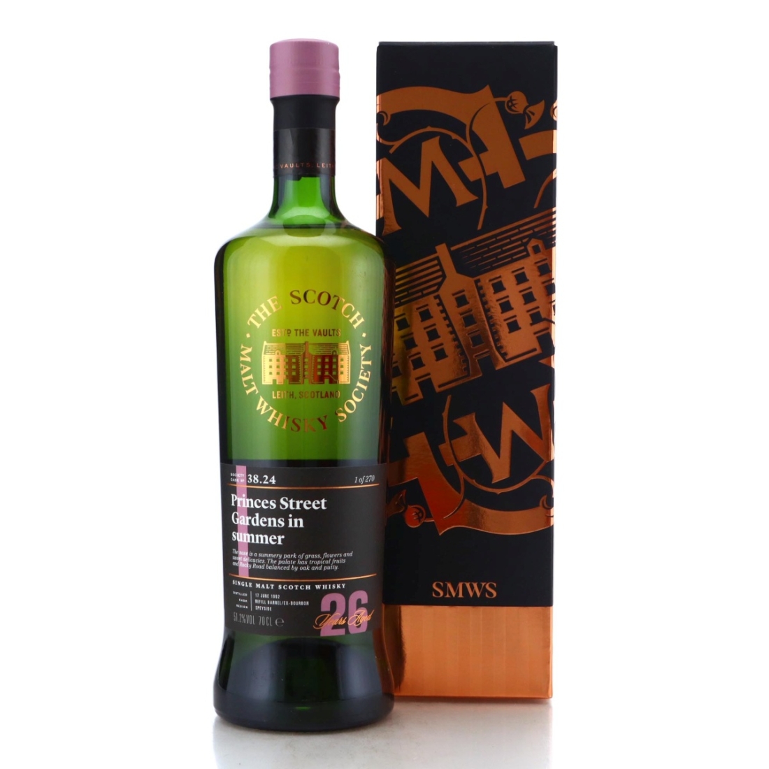 Image for Caperdonich 1992 SMWS 26 Year Old 38.24 - Princes Street Gardens in Summer