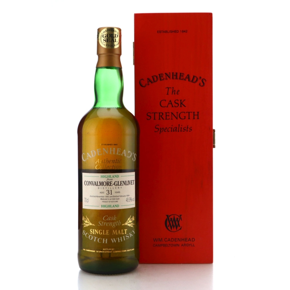 Image for Convalmore 1962 Cadenhead's Authentic Collection 31 Year Old