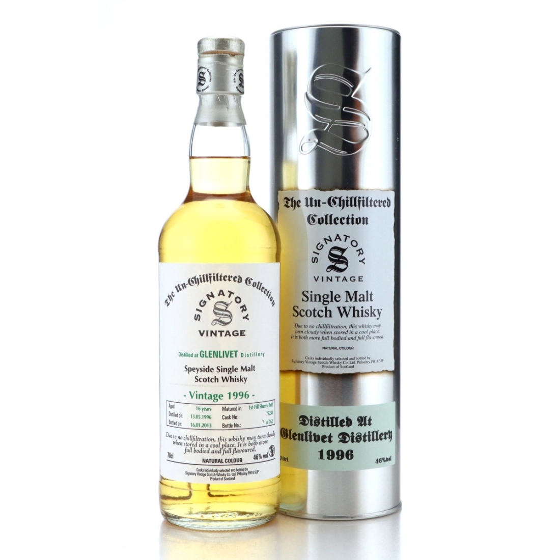 Image for Glenlivet 1996 The Un-Chillfiltered Collection 16 Year Old