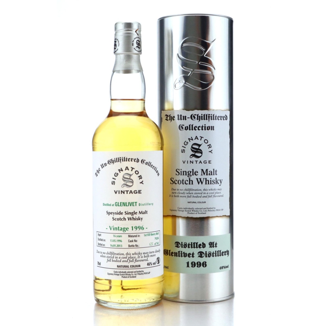 Image for Glenlivet 1996 The Un-Chillfiltered Collection 16 Year Old