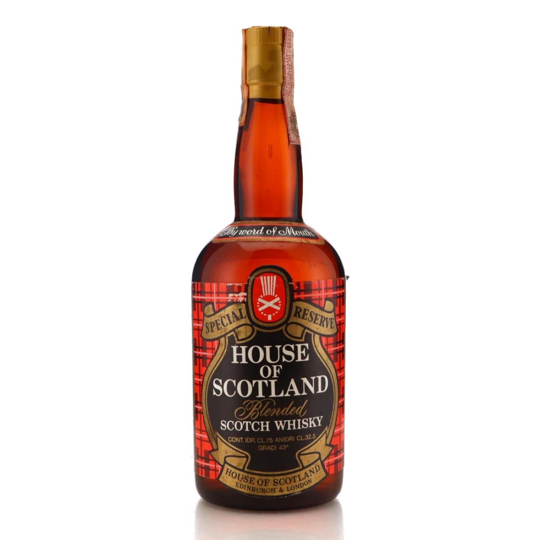 House House of Scotland Special Reserve Blended Scotch Whisky, 43% whisky bottle