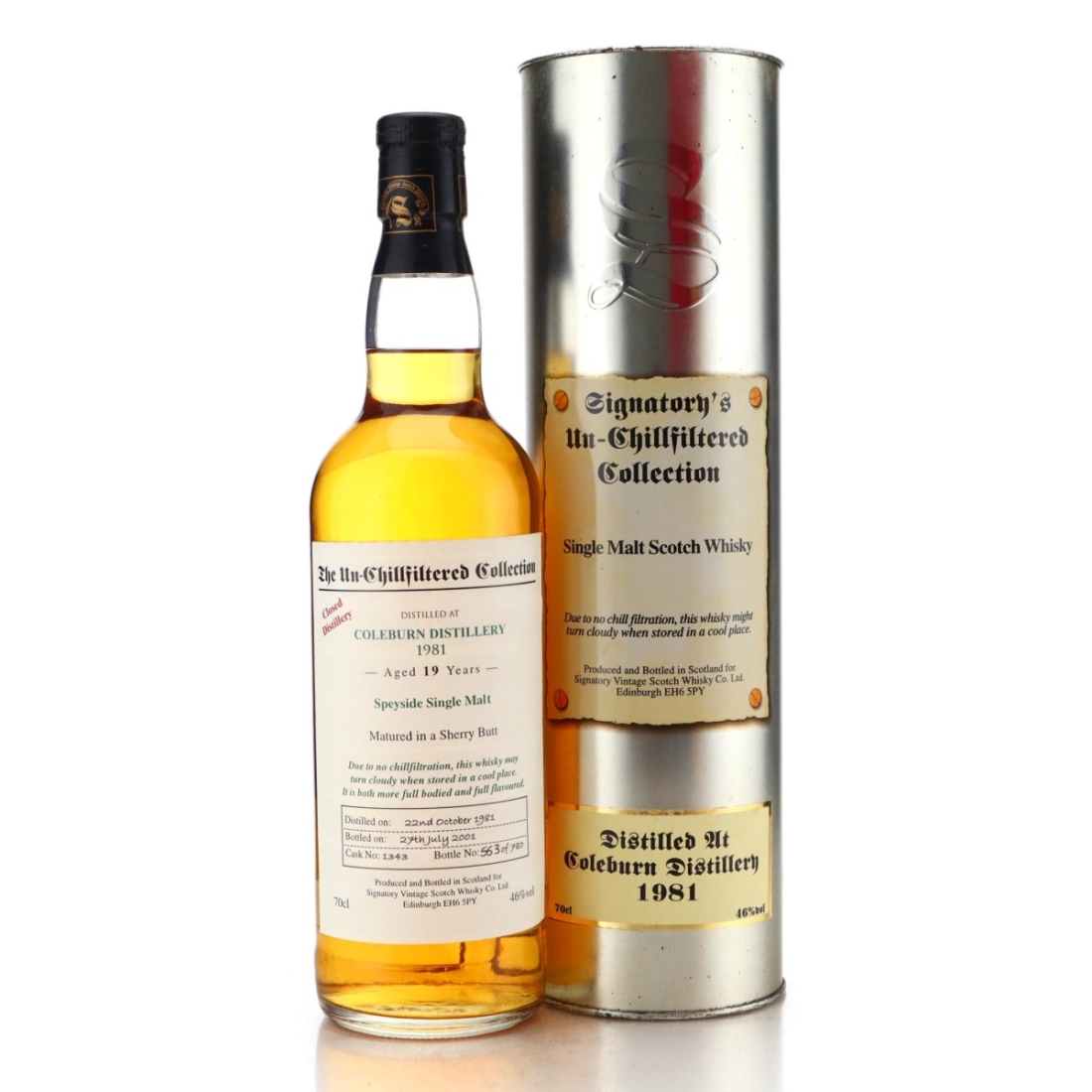 Image for Coleburn 1981 The Un-Chillfiltered Collection 19 Year Old