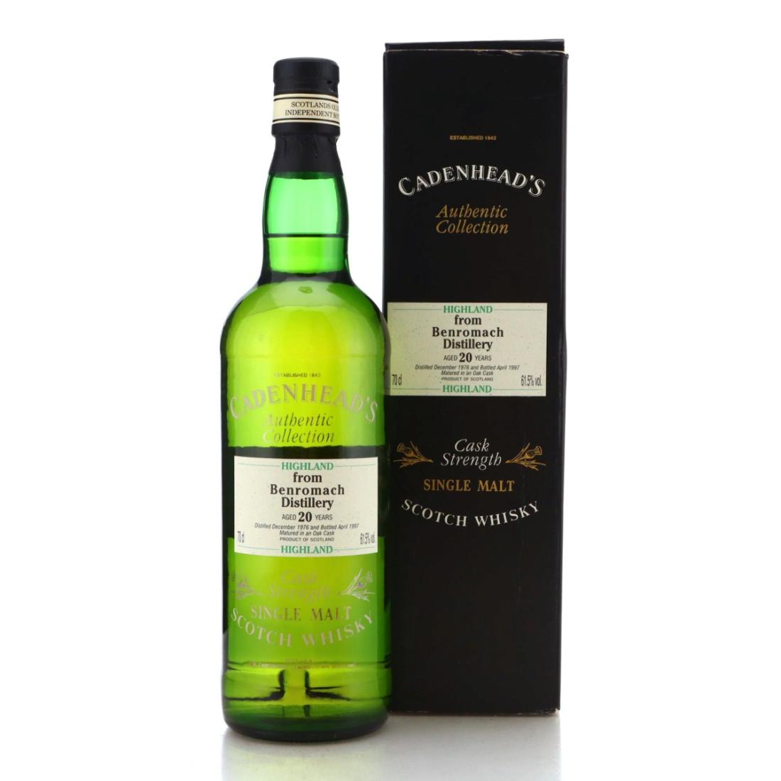 Benromach Authentic Collection 20 Year Old, 1976, Cadenhead's, 61.5% whisky bottle