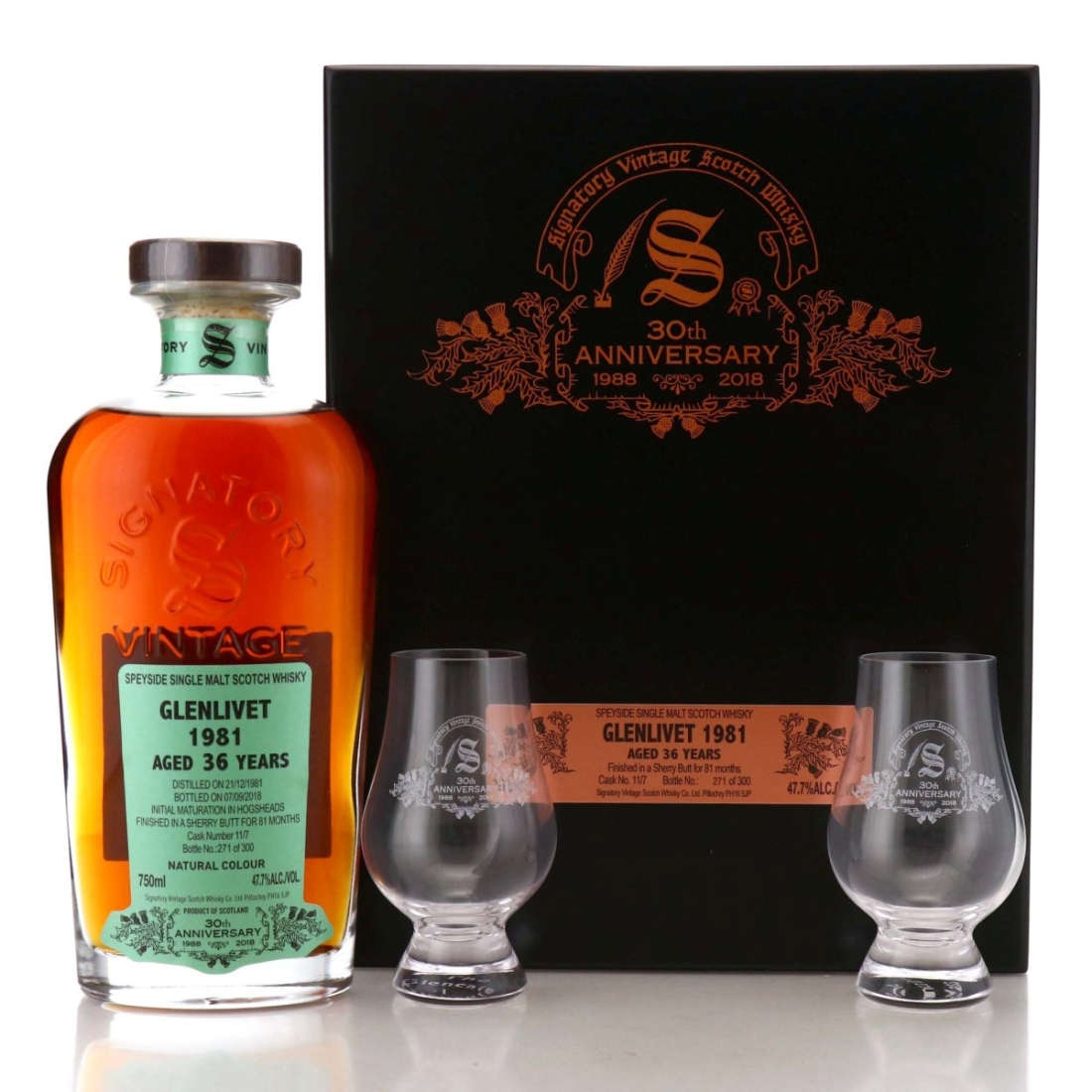 Image for Glenlivet 1981 36 Year Old Cask Strength 75cl - 30th Anniversary - US
