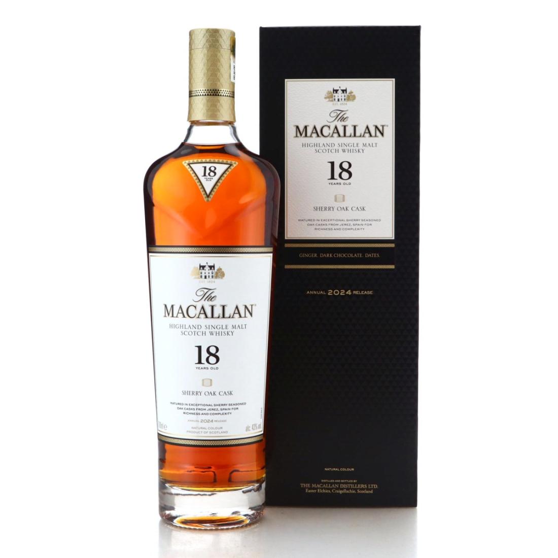 Macallan 18 Year Old Sherry Oak Cask Annual 2024 Release