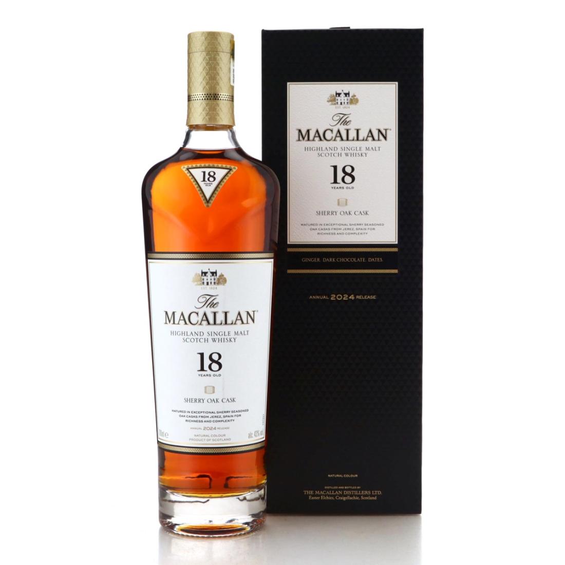 Macallan 18 Year Old Sherry Oak Cask Annual 2024 Release