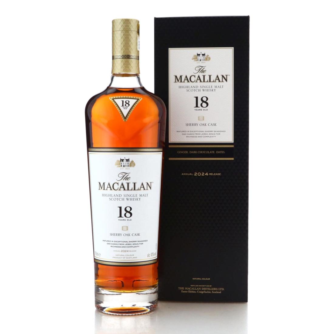 Macallan 18 Year Old Sherry Oak Cask Annual 2024 Release