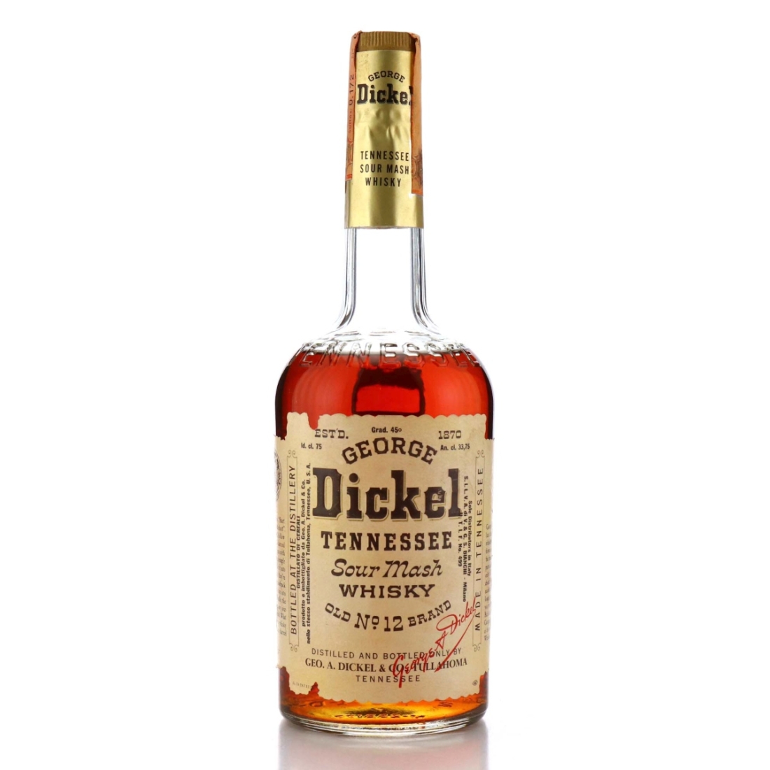 Image for George Dickel Old No.12 Brand 1965