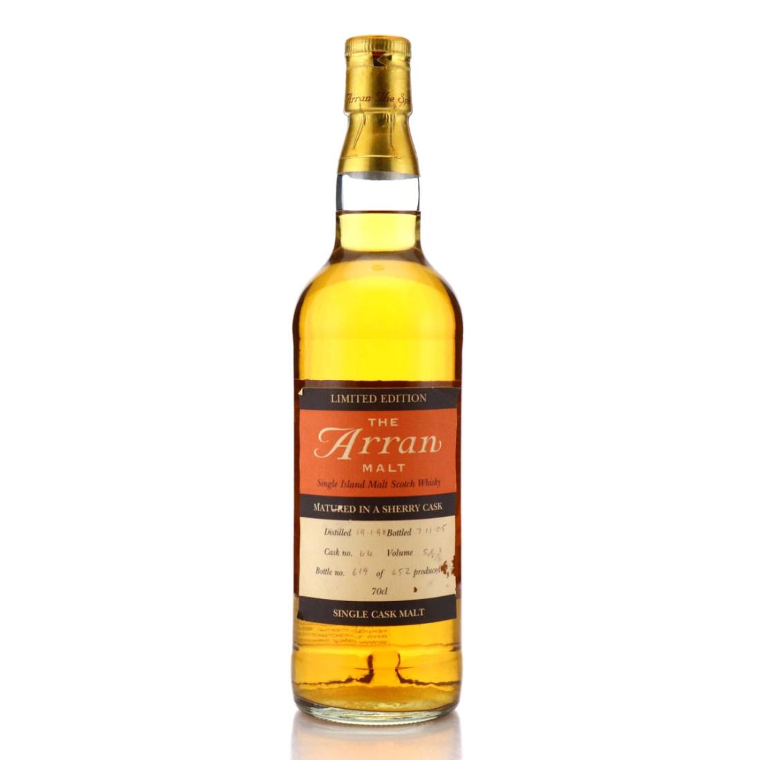 Arran Limited Edition 7 Year Old, Sherry Cask, Cask #619, 2005, 58.3% whisky bottle