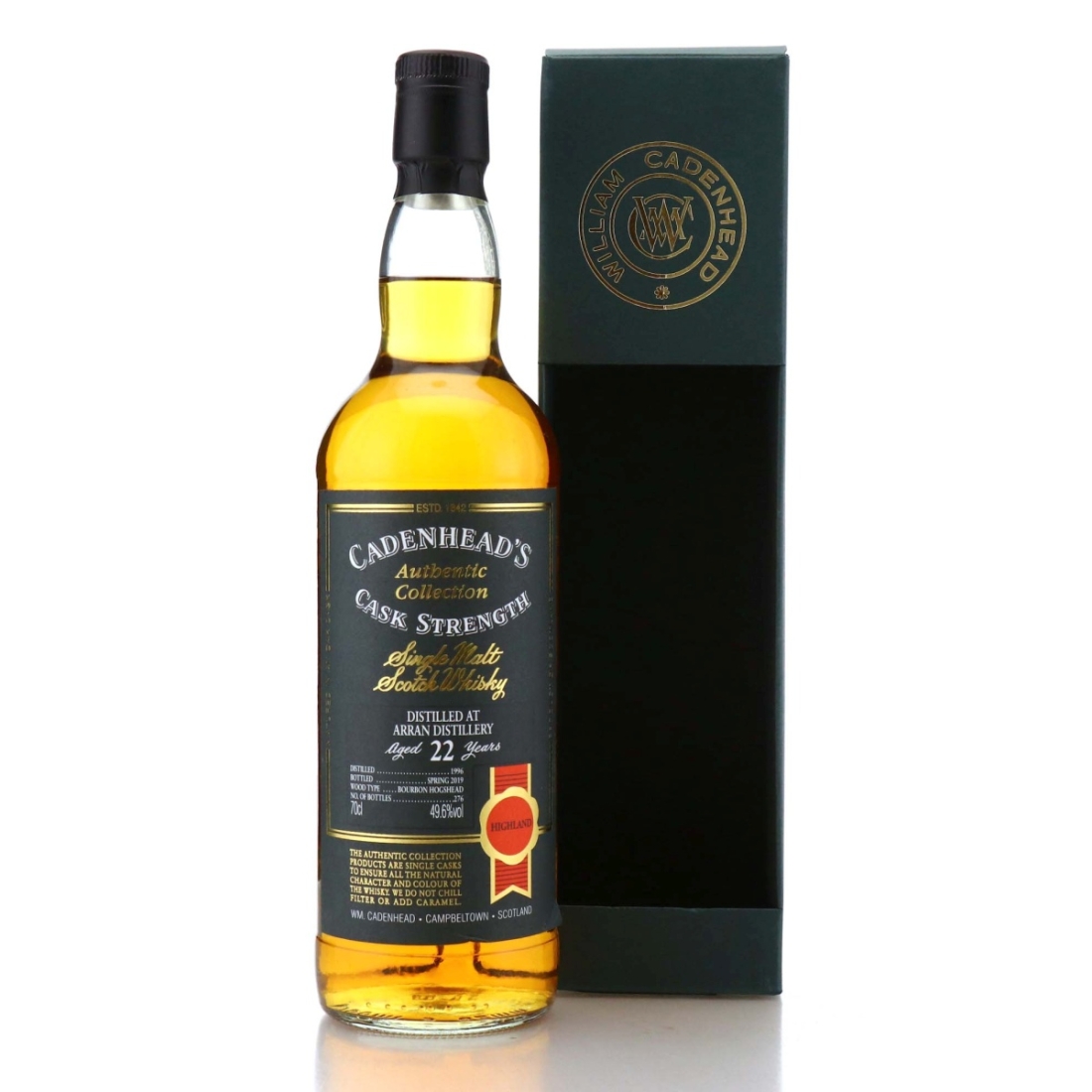 Image for Arran 1996 Cadenhead's Authentic Collection 22 Year Old