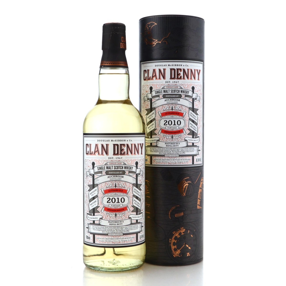Image for Auchroisk 2010 Clan Denny 12 Year Old