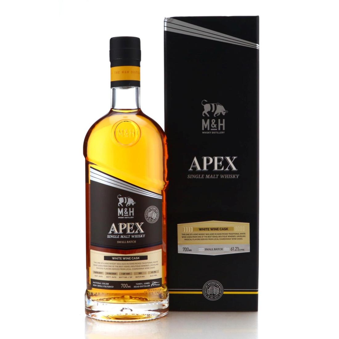 Milk & Honey Apex White Wine Cask 3 Year Old, Batch No. 1, 2020, 61.2% whisky bottle
