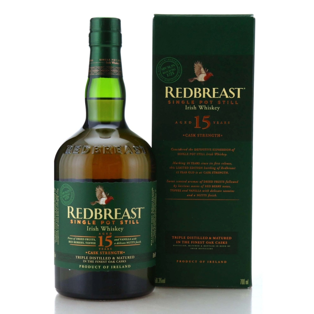 Image for Redbreast 15 Year Old Cask Strength Batch 1/25