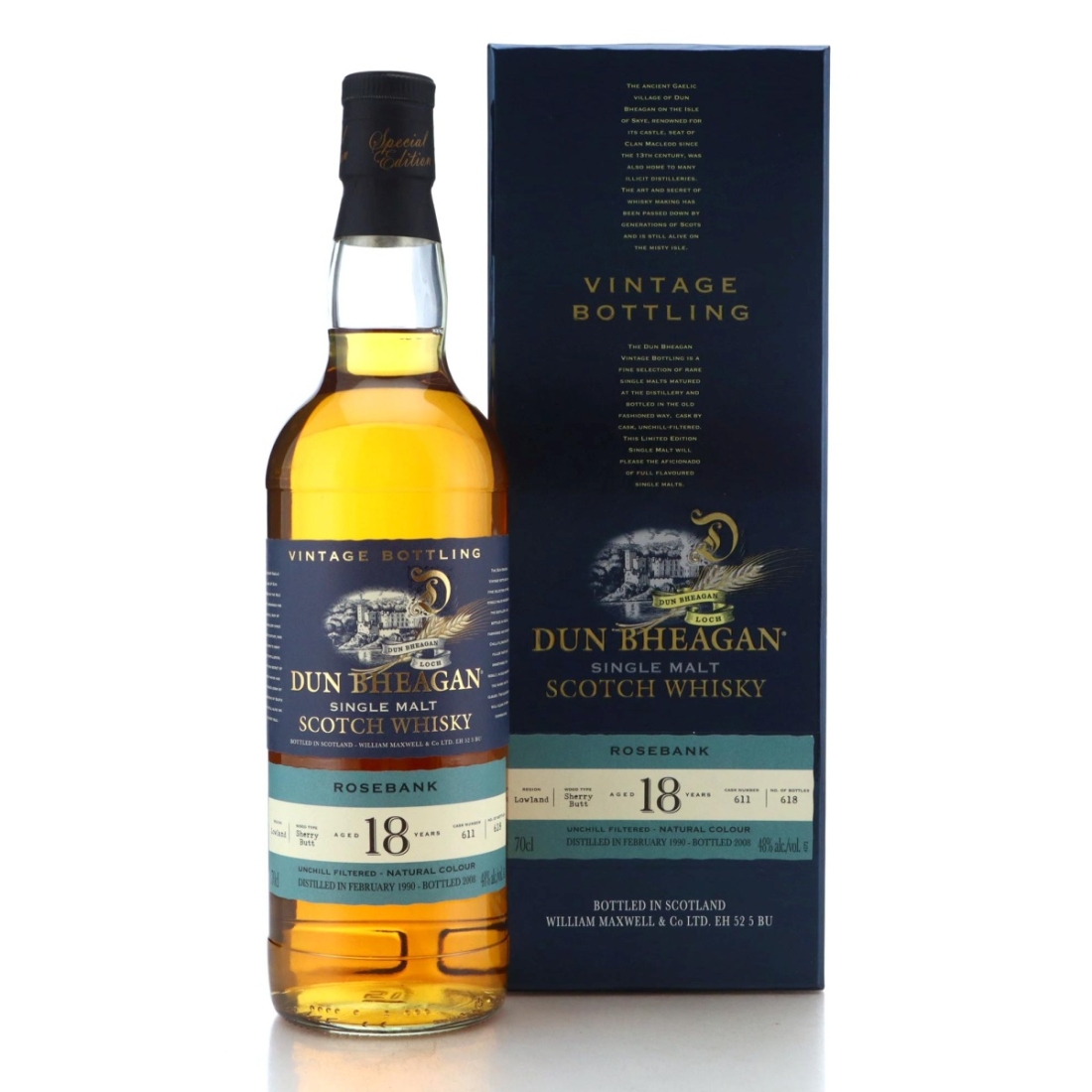 Image for Rosebank 1990 Dun Bheagan 18 Year Old