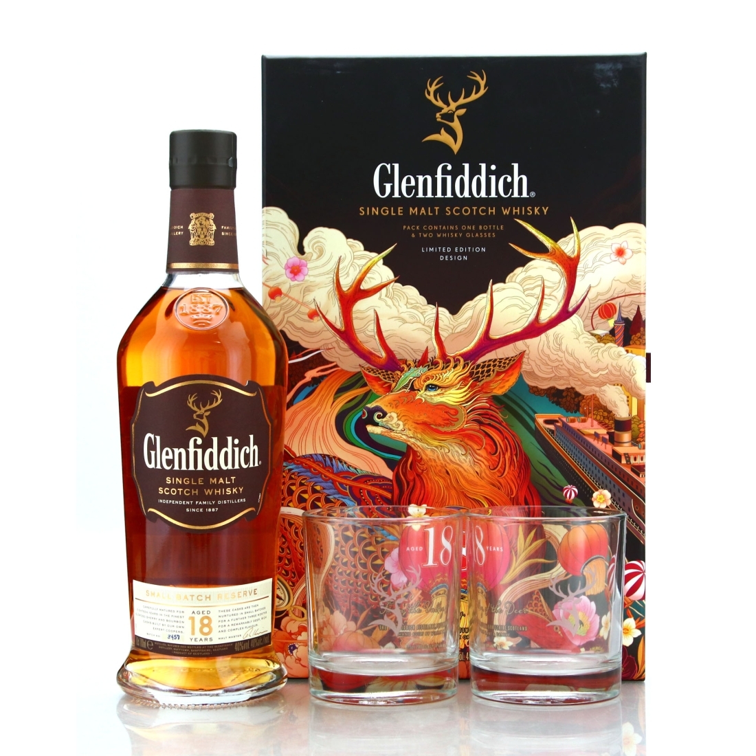 	Glenfiddich Our Small Batch Eighteen 18 Year Old Gift Pack - The Great