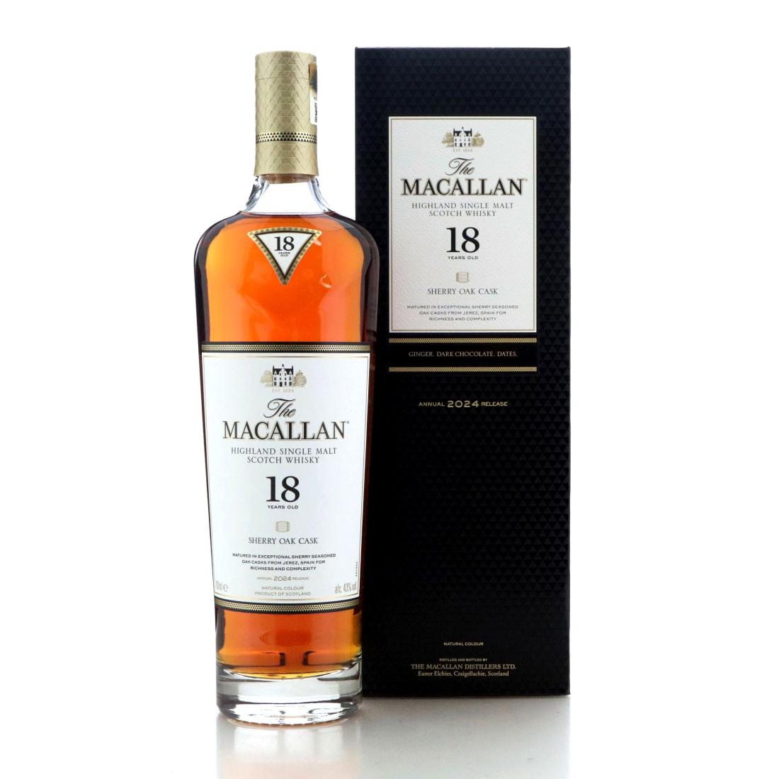 Macallan 18 Year Old Sherry Oak Cask Annual 2024 Release