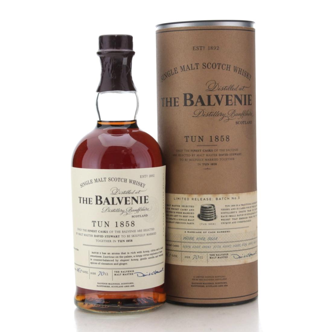 Balvenie Tun 1858 Batch #3 30 Year Old, Sherry & Oak Cask, Cask #16088, 1042, 8554, 15919, 5248, 13135, 7073, 15347, 15332, 6129, 13461, 1634, 487, 2014, 46.1% whisky bottle