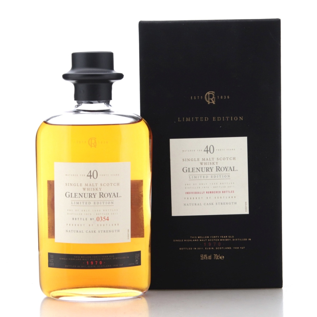 Image for Glenury Royal 1970 Natural Cask Strength 40 Year Old