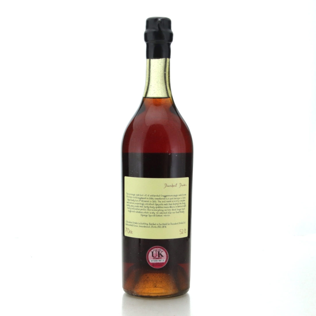 Image for Cragganmore 1986 Whisky Sponge 37 Year Old Special Edition