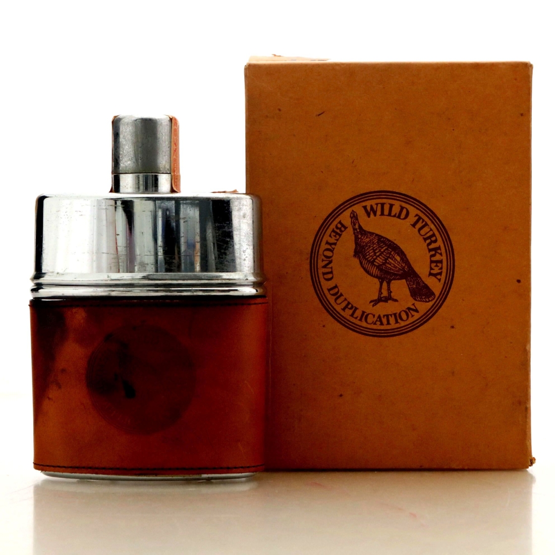 Image for Wild Turkey Kentucky Straight Bourbon Hip Flask - 1980's