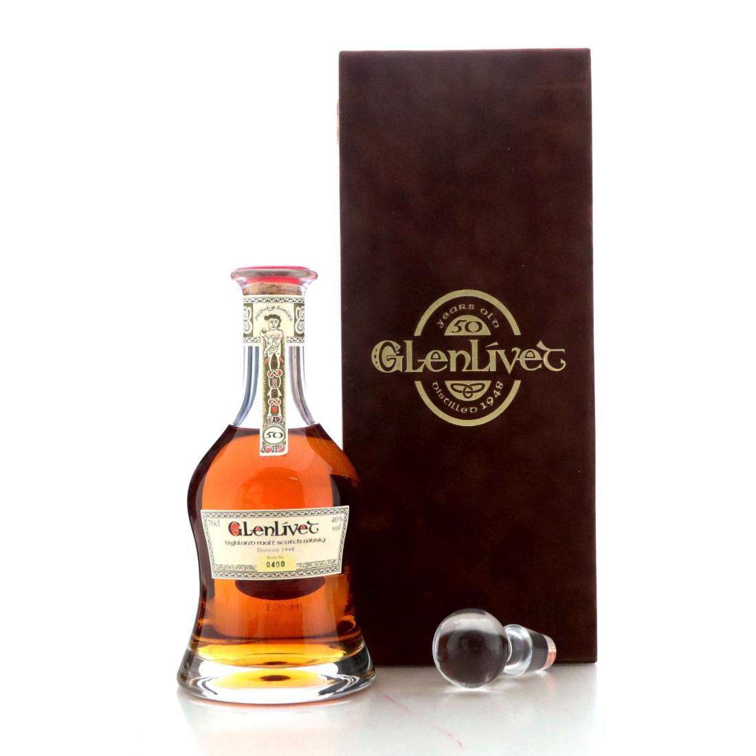 Glenlivet 1948 Book Of Kells 50 Crystal Decanter