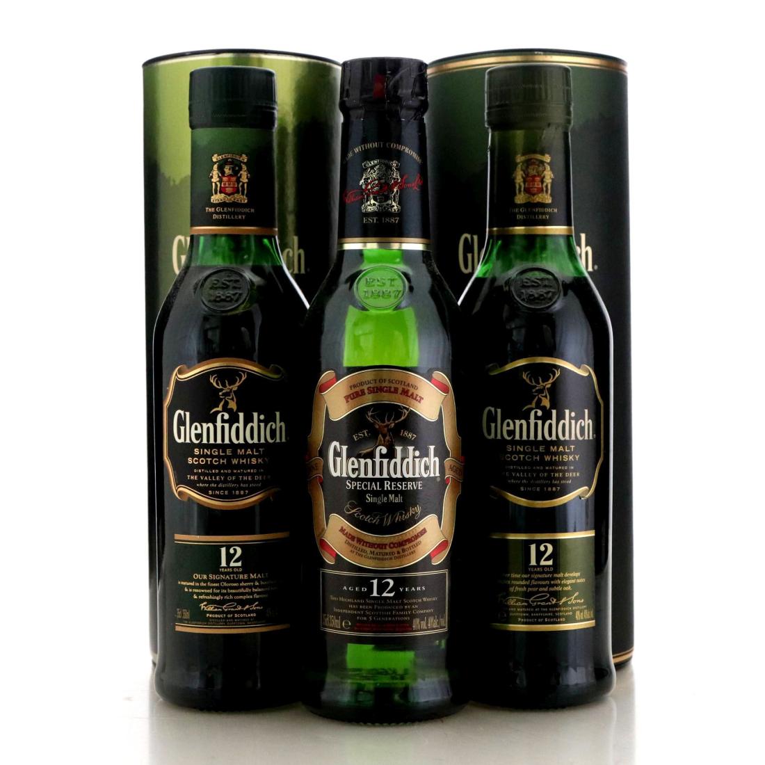 Glenfiddich 12 Half Bottle X 3