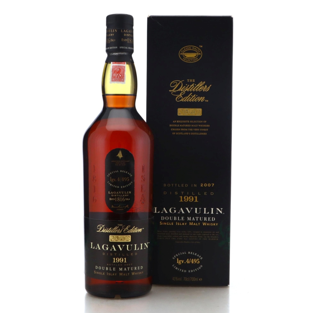 Image for Lagavulin 1991 The Distillers Edition lgv.4/495