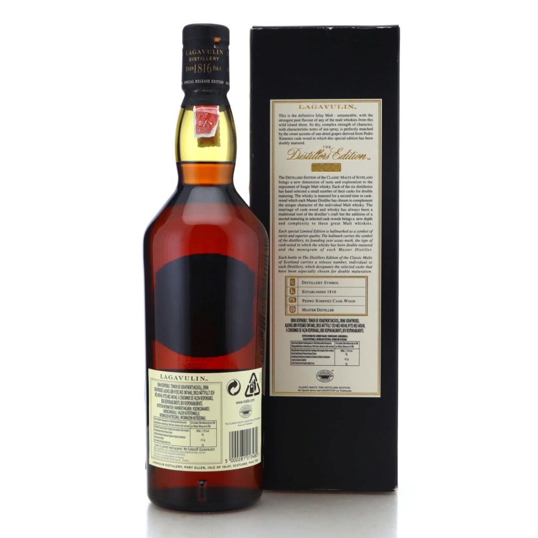 Image for Lagavulin 1991 The Distillers Edition lgv.4/495