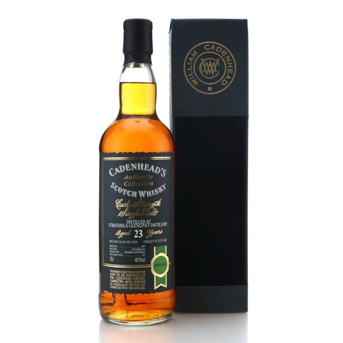 Image for Strathisla 1989 Cadenhead's Authentic Collection 23 Year Old