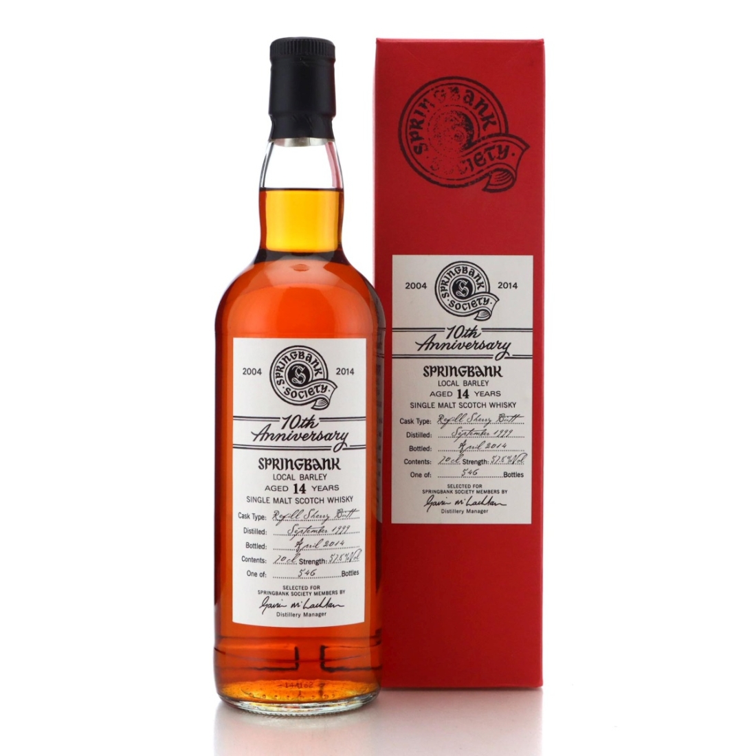 Image for Springbank 1999 Local Barley 14 Year Old - Springbank Society 10th Anniversary