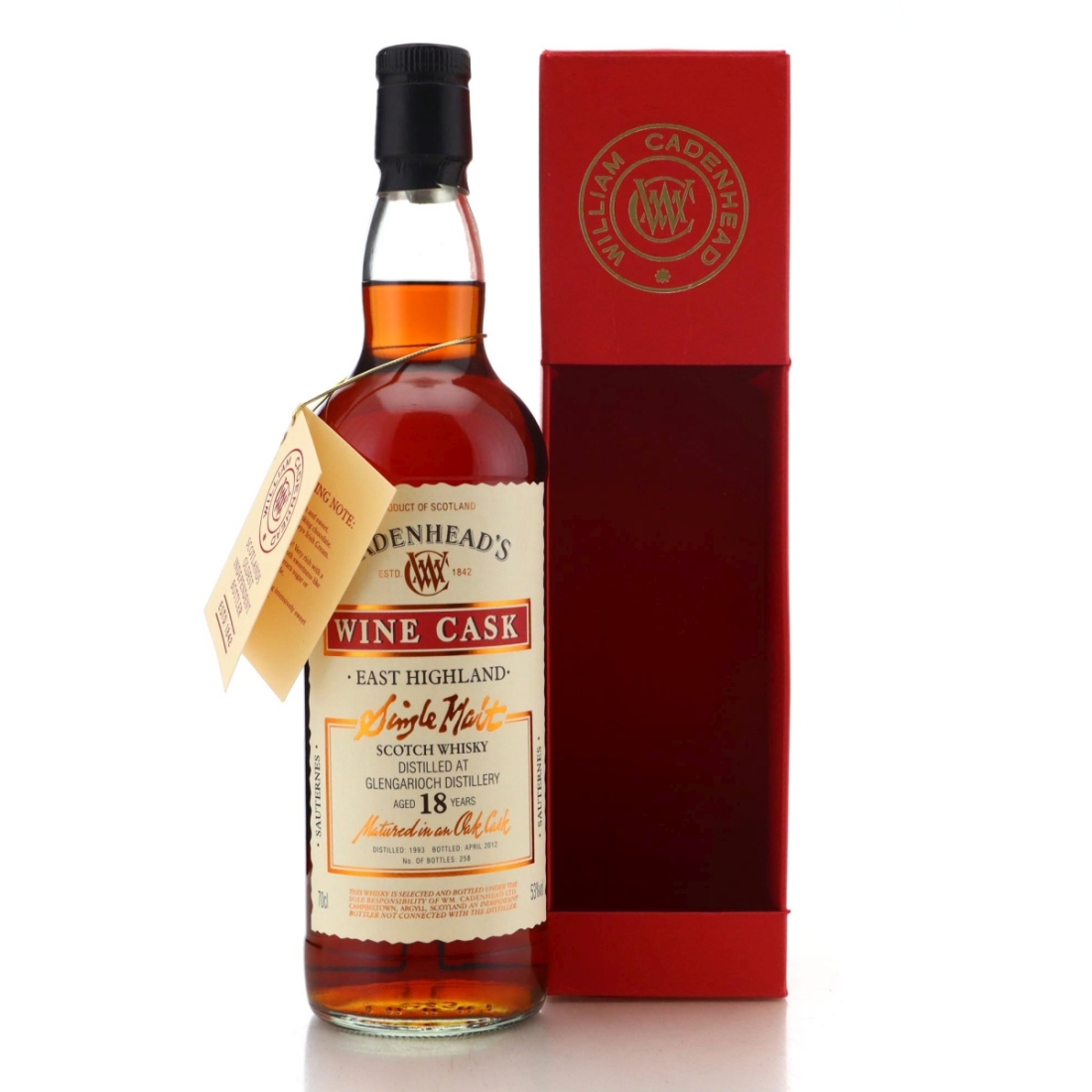 Image for Glen Garioch 1993 Cadenhead's Wine Cask 18 Year Old