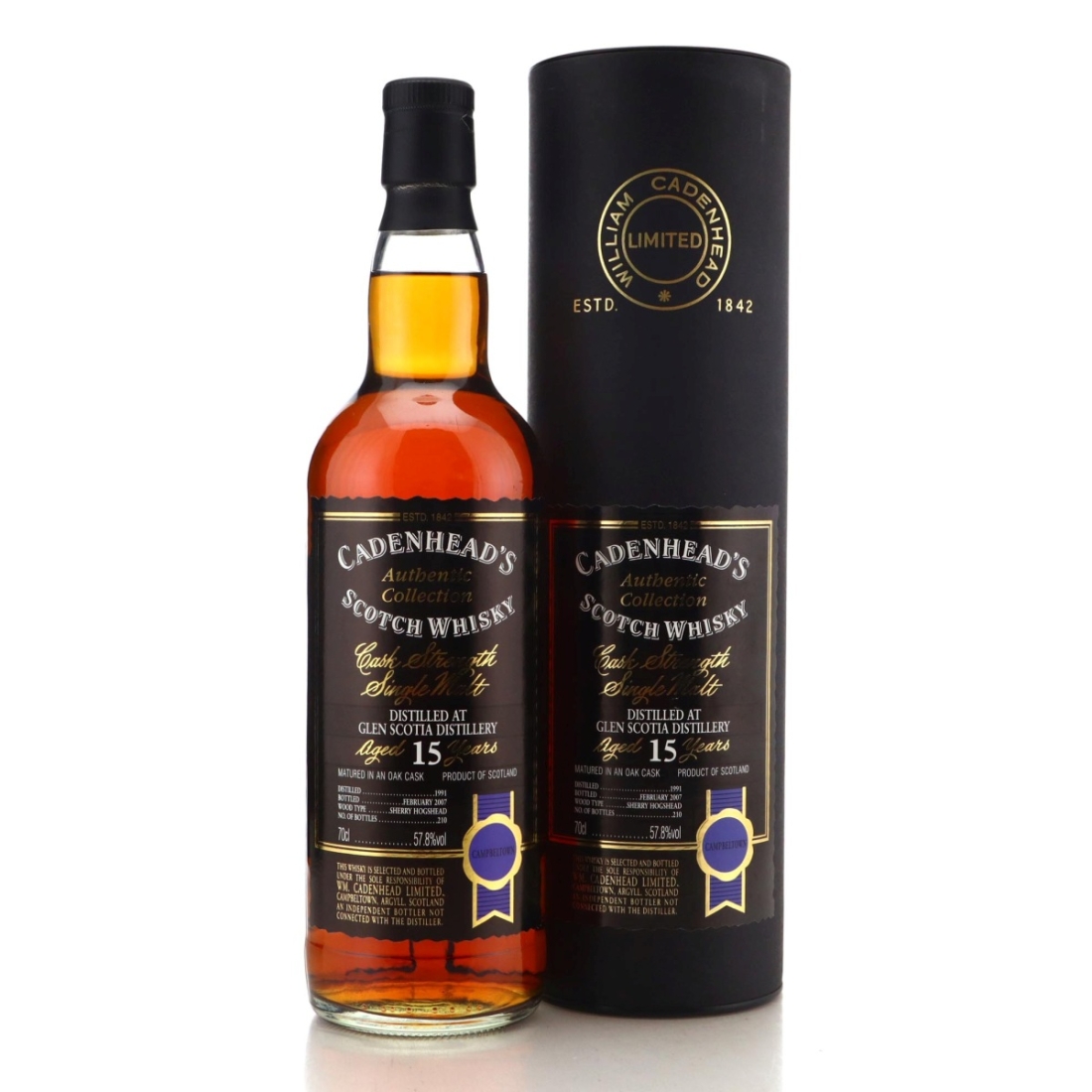 Image for Glen Scotia 1991 Cadenhead's Authentic Collection 15 Year Old