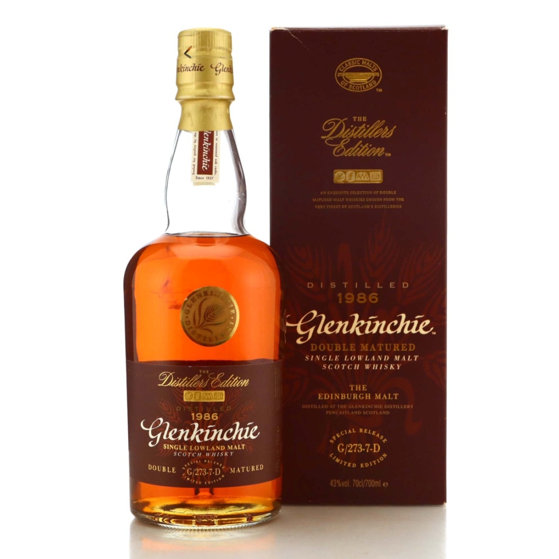 Image for Glenkinchie 1986 Distillers Edition G/273-7-D / Inaugural Release