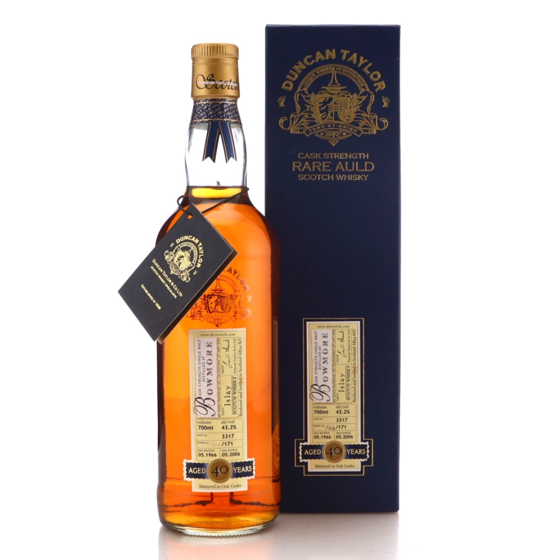 Image for Bowmore 1966 Rare Auld 40 Year Old