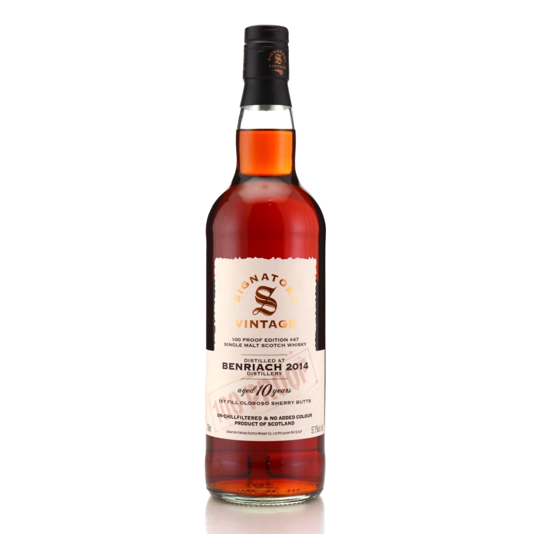 Image for Benriach 2014 100 Proof Edition 10 Year Old #47