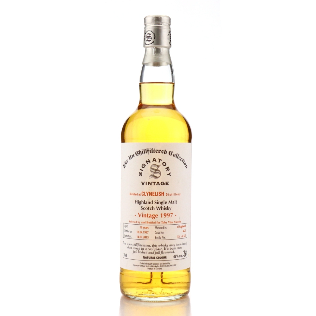 Image for Clynelish 1997 The Un-Chillfiltered Collection 18 Year Old