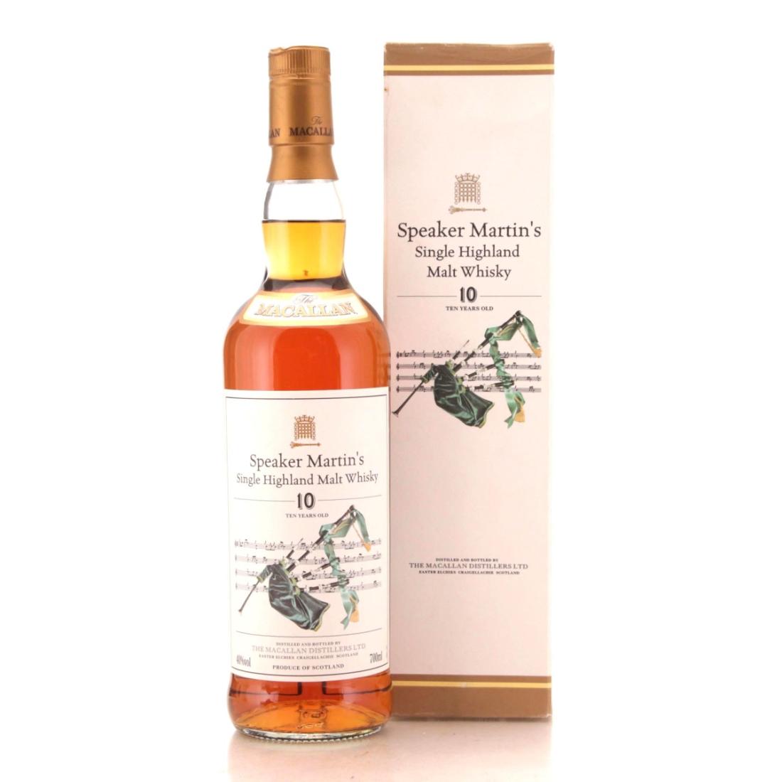 Macallan Speaker Martin's 10 Year Old, Sherry Cask, 2001, 40% whisky bottle