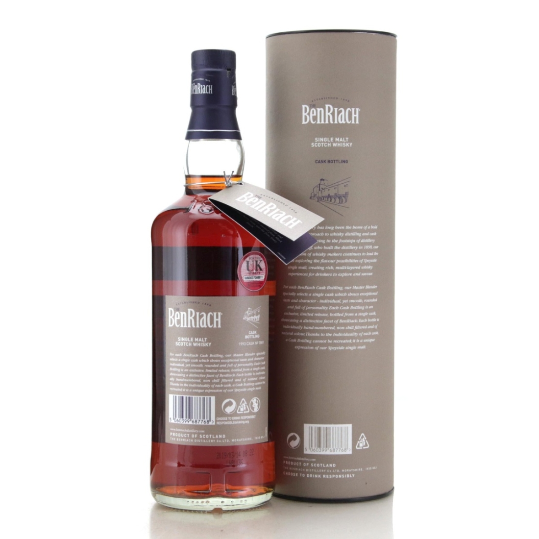 Image for Benriach 1993 Cask Bottling 25 Year Old