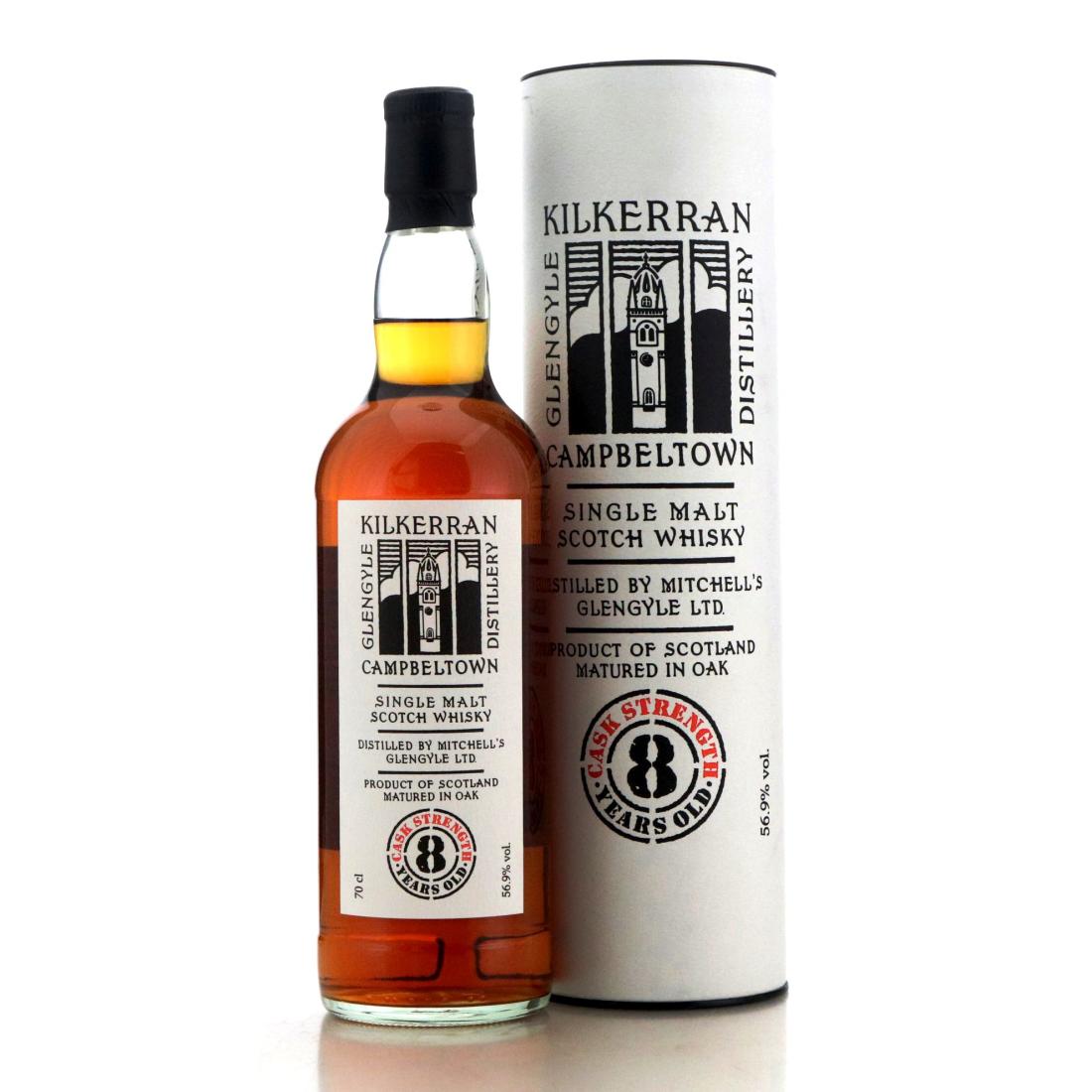 Kilkerran Cask Strength 8 Year Old, Oloroso Sherry Cask, 2021, 56.9% whisky bottle