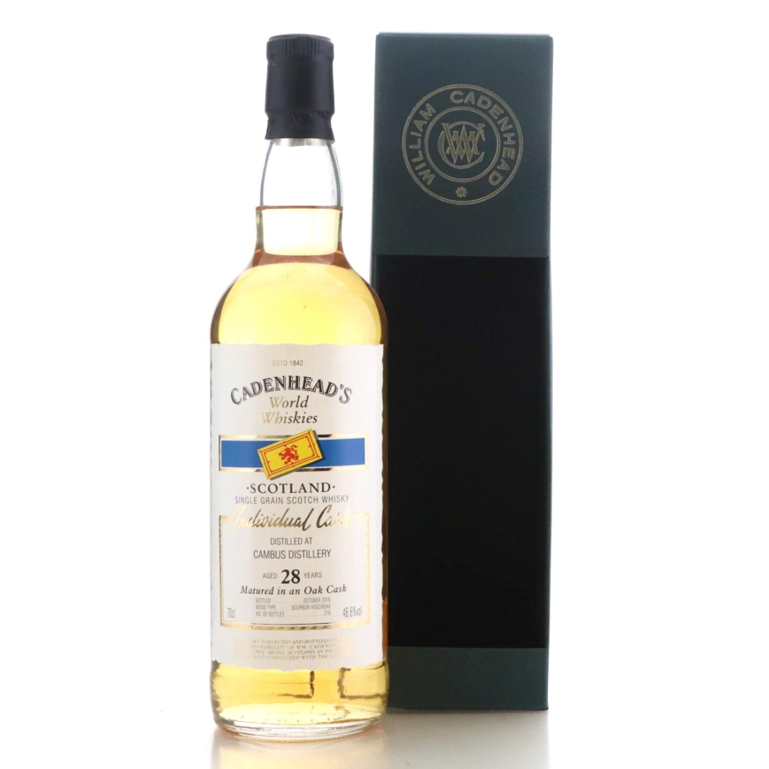 Image for Cambus 28 Year Old Cadenhead's World Whiskies