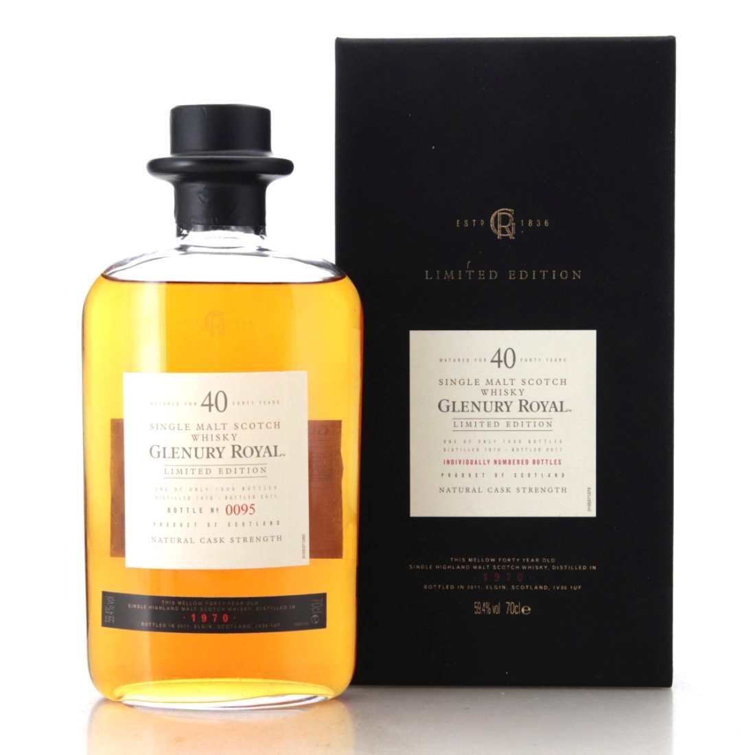 Image for Glenury Royal 1970 Natural Cask Strength 40 Year Old