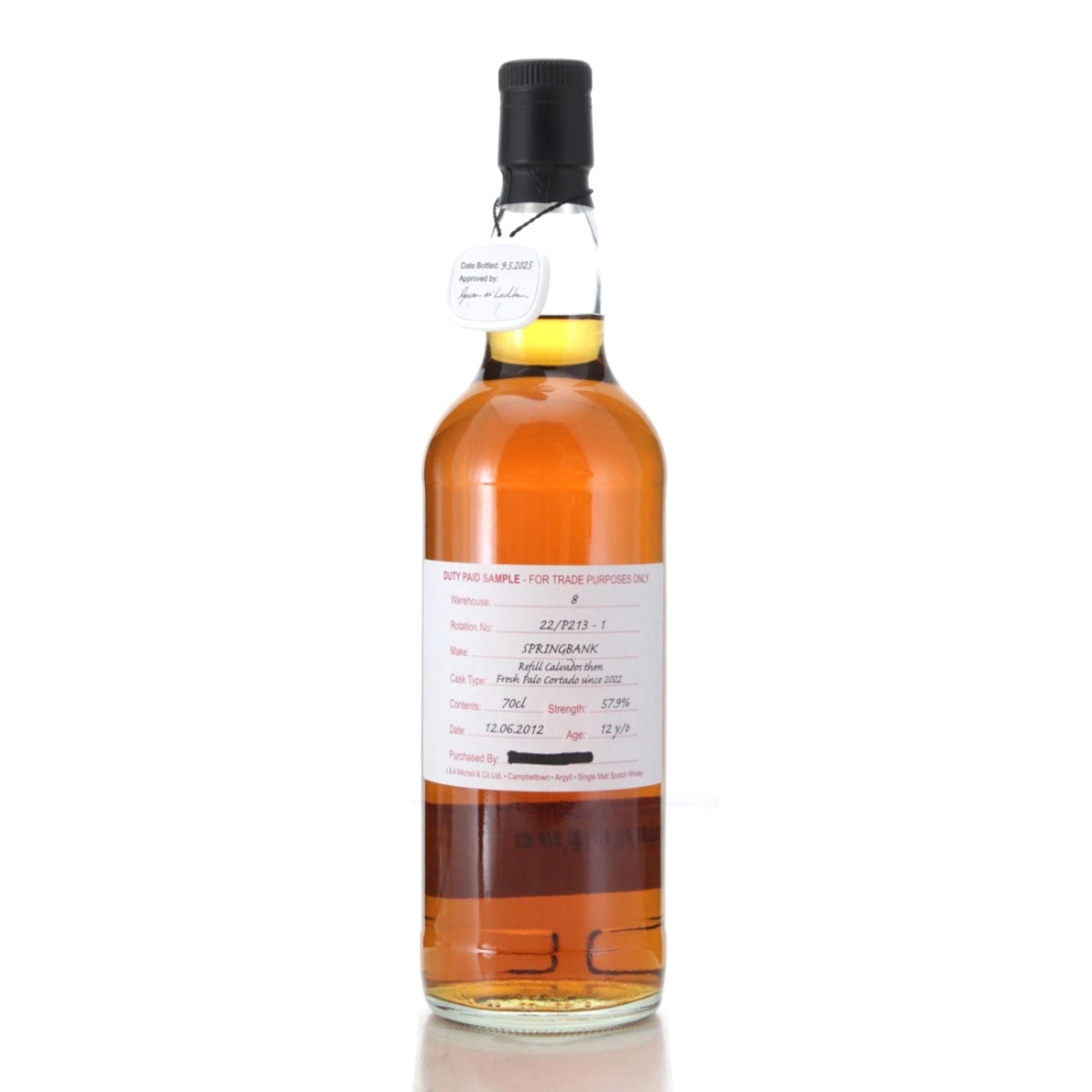 Image for Springbank 2012 Duty Paid Sample 12 Year Old - Fresh Palo Cortado Finish