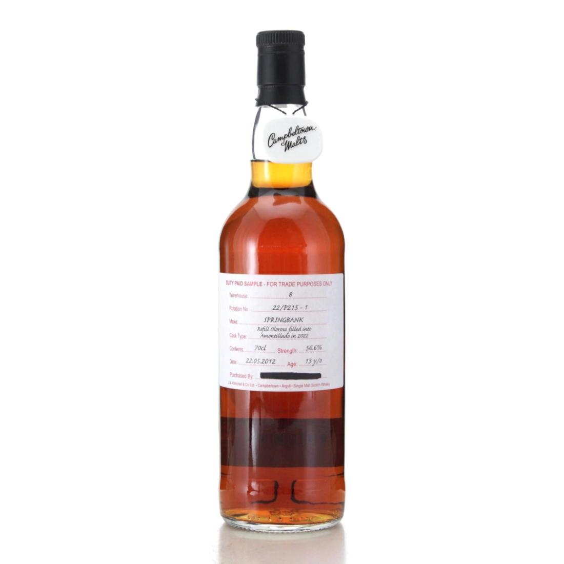 Springbank 2012 Duty Paid Sample 13 Year Old Amontillado Finish