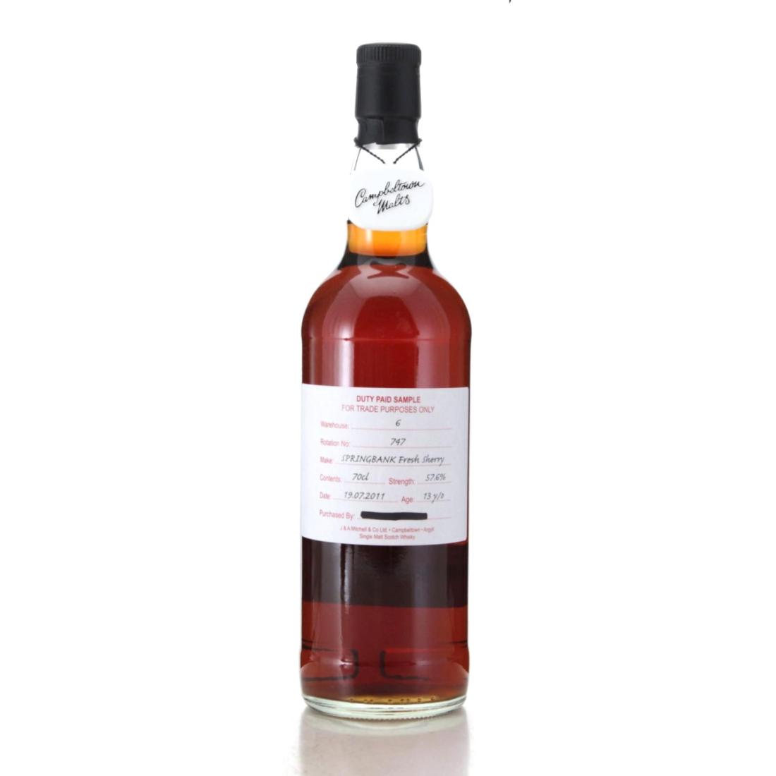 Springbank 2011 Duty Paid Sample 13 Fresh Sherry
