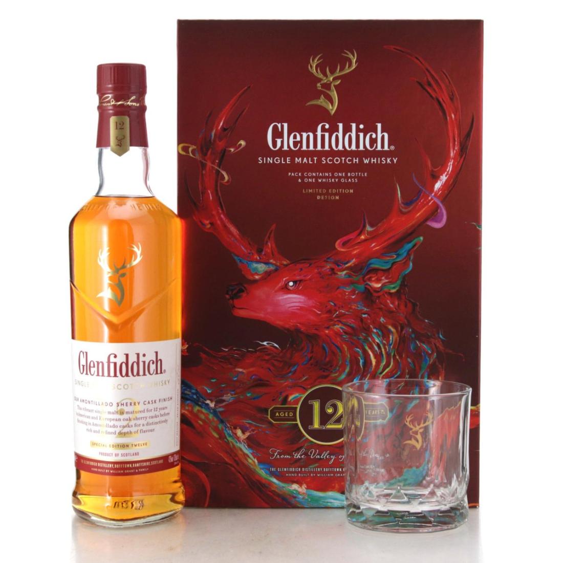 Glenfiddich 12 Our Amontillado Sherry Cask Finish Gift Pack
