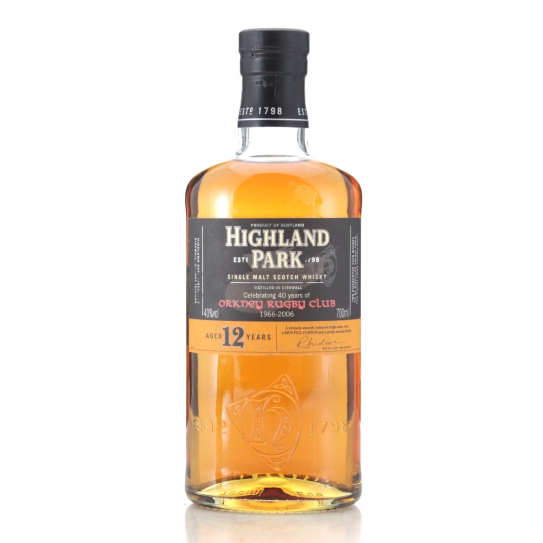 Image for Highland Park 12 Year Old / 40 Years of Orkney Rugby Club