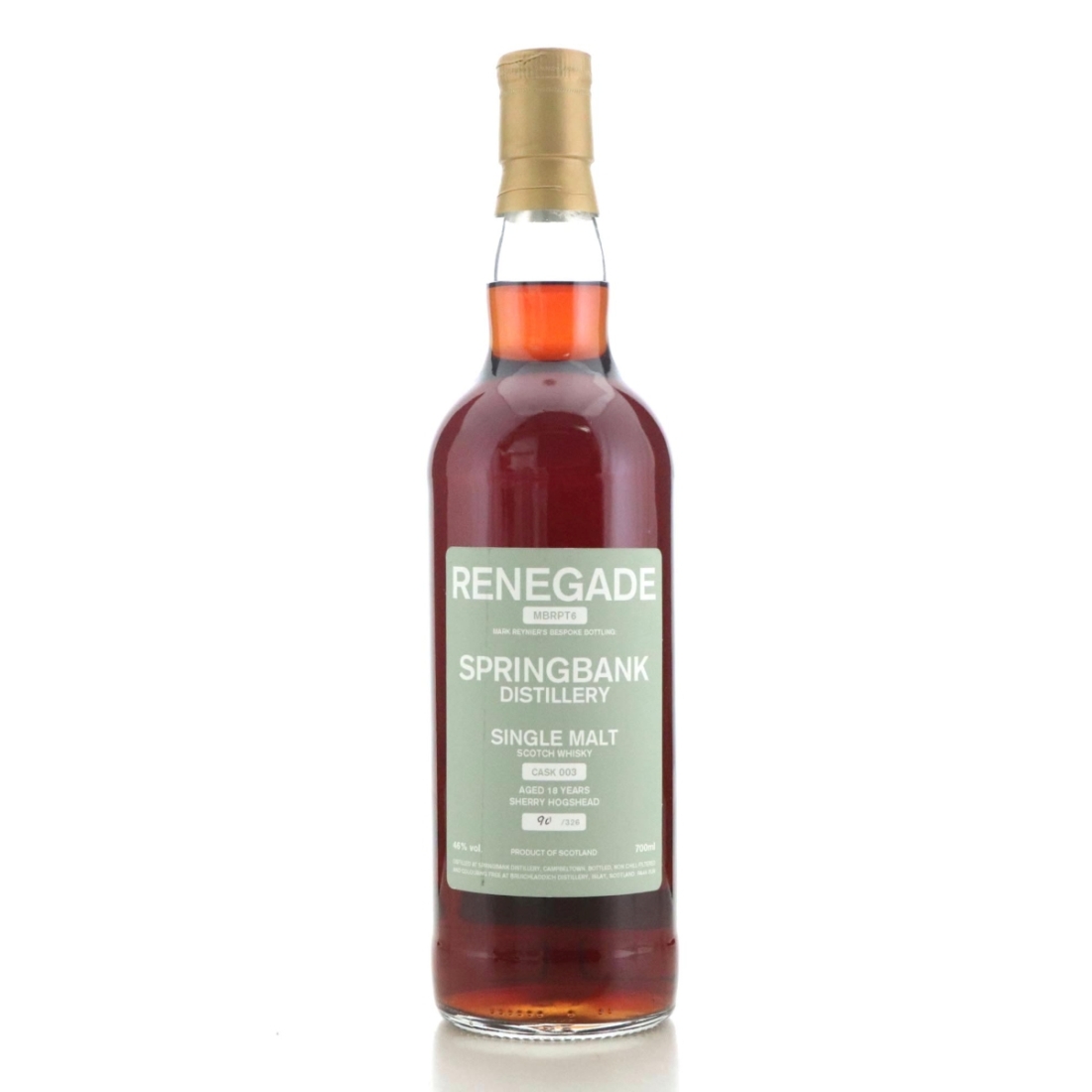 Image for Springbank Renegade 18 Year Old MBRPT6